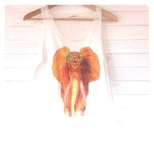 🐢 ⚡️Women’s M/L Screen Tank Elephant Meditations